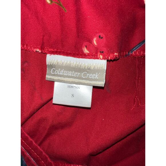 Coldwater Creek Fall berries and nuts Long autumn wrap cotton skirt women small - Picture 3 of 8